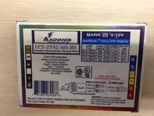 Advance Izt-2T42-M5-Bs Mark 7 Dimmable Programmed Start Electronic Ballast