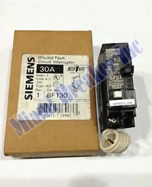 BF130 Siemens Ground Fault Circuit Breaker 1 Pole 30 Amp 120V ( )