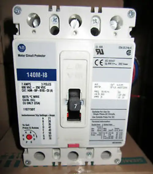 1 Allen Bradley 140M-I8P-B70S-Cx 7 Amp Motor Circuit Protector
