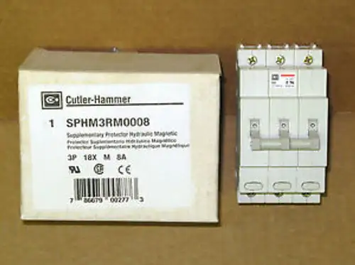 New Cutler Hammer Sphm3Rm0008 Hydraulic-Magnetic Supplementary Protectors