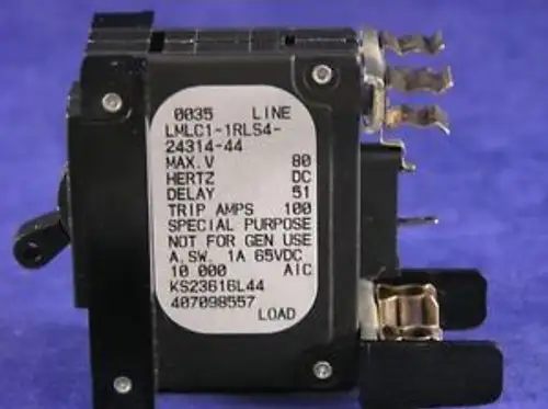 Airpax 80 Amp Dc Clip In Circuit Breaker Lmlc1-1Rls4-24314-44