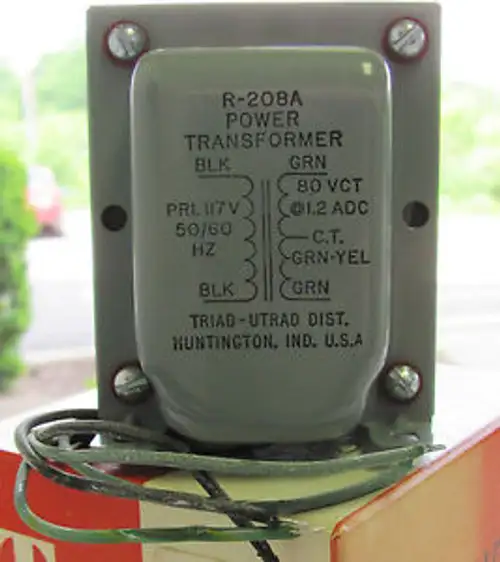 Triad R-208A 117Vac Pri 80Vct 1.2Adc Secondary Power Transformer Nos
