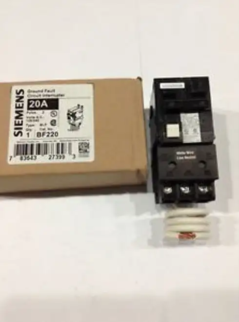 Bf220 Siemens Ground Fault Circuit Breaker 2 Pole 20 Amp 120/240V