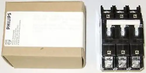 _3 Pole Circuit Breaker Airpax Ielhr111-26267-9 250V Ac 37.5 Trip Amps 50/60Hz