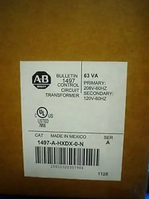Allen-Bradley Control Transformer 1497-A-Hxdx-0-N Ser A - 60 Day - Nib