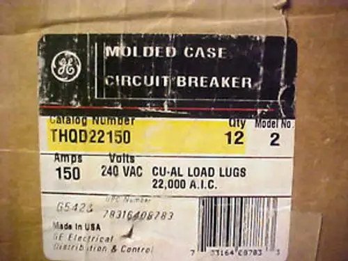 New-Ge General Electric 150 Amp Thqd22150 Circuit Breaker 2 Pole 240V Zg-604