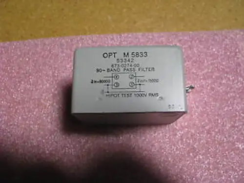 United Transformer Band Pass Filter M-5833 Nsn: 5915-00-501-2208 # 673-0274-00