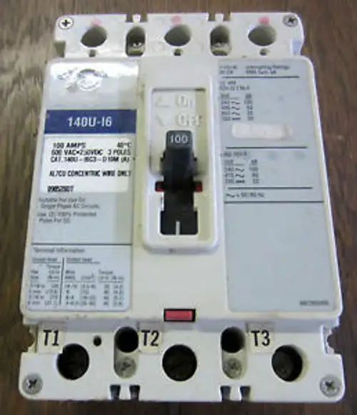 Allen Bradley Circuit Breaker 140U-16C3-D10M (A) 140U-16 600Vac 250Vdc 3P