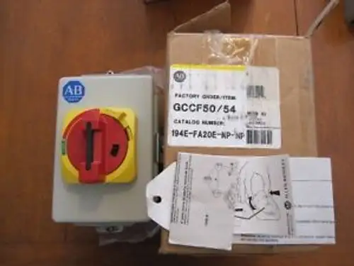 Allen Bradley 194E-Fa20E-Np-Np 194E-Fa20E 194Efa20E Nib