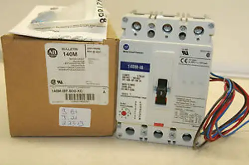 Allen Bradley Circuit Breaker Magnetic Trip 140M-I8P-B30-Xc Ser A 3 Amp 3P