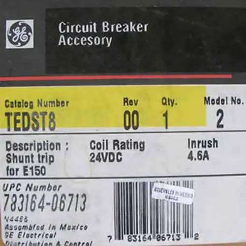 New Ge Tedst8 Shunt Trip 4.6A 24Vdc For E150