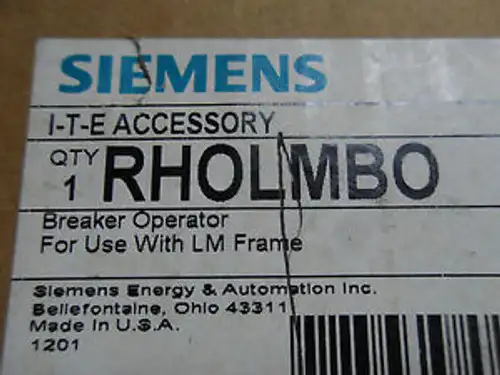 Rr2-1 1 Siemens Rholmbo Circuit Breaker Rotary Handle Operator
