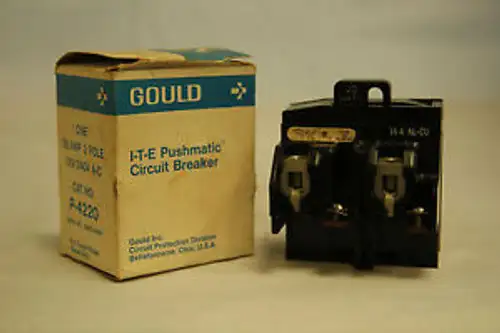 Gould Ite P-4220 Pushmatic Circuit Breaker 20 Amp 2 Pole 120 240 V P4220 3 Phase