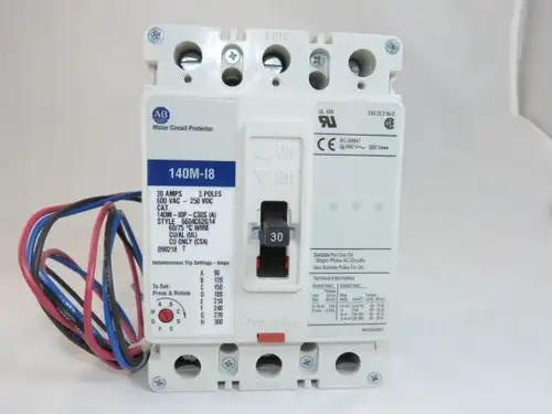 New Allen Bradley Bulletin 140M-I8P-C50-Cx 3P 50A 600V Motor Circuit Protector