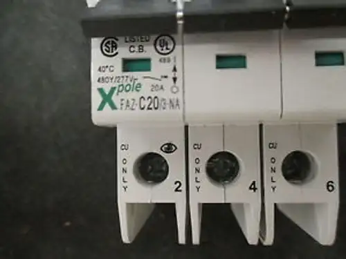 Moeller 3 Pole Circuit Breaker - FAZ-20/3-NA