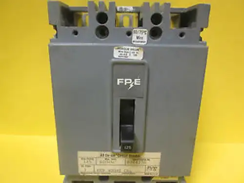 FPE / AB De-ion 125 AMP 3 POLE CIRCUIT BREAKER TYPE HFB ...........WA-31