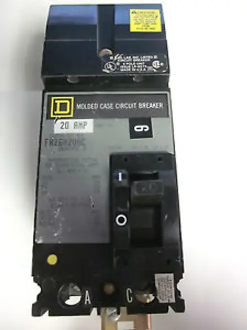 SQUARE D 20 AMP. 2 P. SERIES 2 BREAKER FA26020AC I-LINE..... C-308