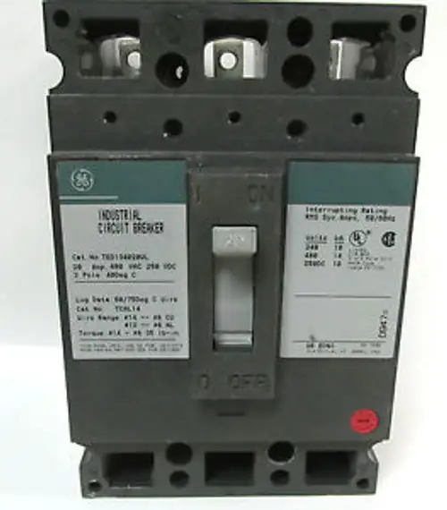 GENERAL ELECTRIC 20 AMP 3 POLE CIRCUIT BREAKER TED134020WL .. VC-12
