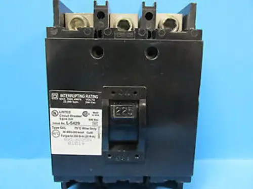 SQUARE D TYPE Q2L 3 POLE 225 AMP BREAKER CAT No. Q2L3225H ........... WB-150