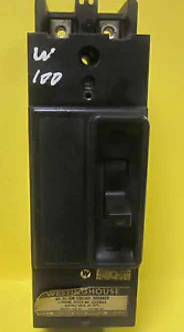 WESTINGHOUSE 100 AMP 2 POLE 600V F FRAME BREAKER STYLE: 1222009A WB-29
