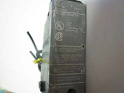 Siemens 1 Pole Series A 125Vdc Shunt Trip Cat No.S11Fd60 Fd Frame. Yg-111