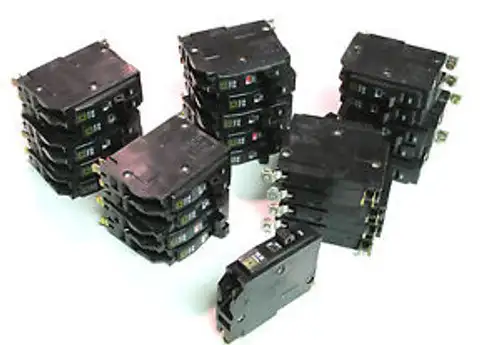 25 Square D Circuit Breakers 1P 20A Cat Qob120 er-Style ... Yj-43