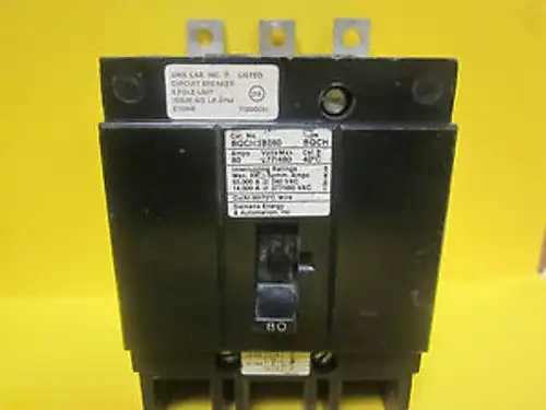 Siemens Circuit Breaker Cat Bqch3B080 80A. 3P. Type Bqch .......Ya-305