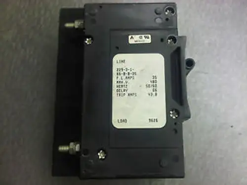 229-3-1-66-8-8-35 35A Airpax Circuit Breaker 480Vac Delay 66