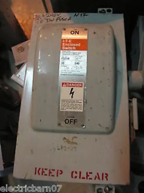 Ite F321H 30 Amp 240 Volt Fusible Nema 12 Disconnect