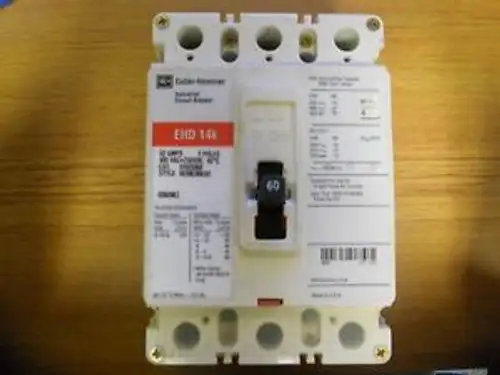 Cutler-Hammer 60Amp 3Pole Industrial Circuit Breaker Ehd3060............Wa-90