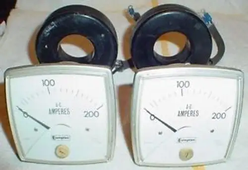 Cr081 Crompton 200 Amp Ac Panel Meters W/ Current Transformers X2