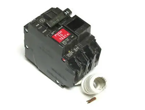 General Electric Thqb - Gfci Type Breaker ... Thqb2130Gf .. 30A ..2P .. H-21B
