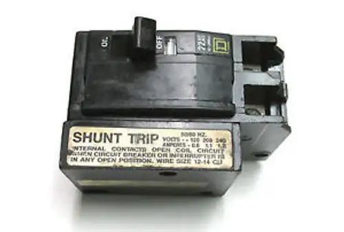 Square D 2P 50A 22K Circuit Breaker W/Shunt Trip Cat Qob250Vh1021.. L-17A