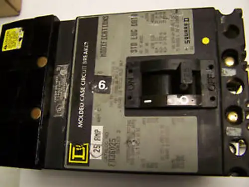 Square D 25 Amp 3 Pole Breaker Fa36025 Ll-16A