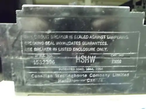 E3050 50A 240V Westinghouse Circuit Breaker - Obsolete - Type 1532396