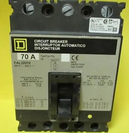 Square D 70 Amp 3 Pole Fal32070 Circuit Breaker ........ Vc-232