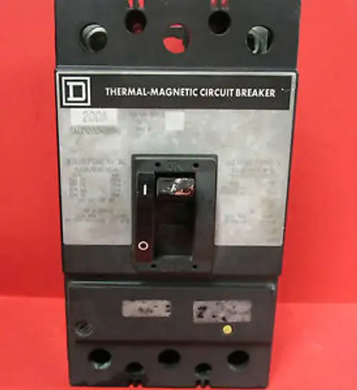 Square D 200 Amp 2 Pole Circuit Breaker Kal26200Wb8041 ........... Vc-130