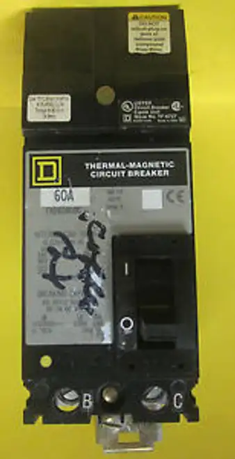 Square D 60 Amp 2 Pole I-Line Circuit Breaker Fa26060Bc ......Wb-63