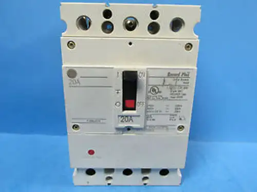 General Electric 3 Pole 20A Record Plus Naval Breaker Fbn36Te020Rv ...... Vc-17