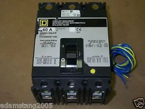 Square D Fcp 3 Pole 60 Amp 480V Fcp34060Mt1352 Circuit Breaker Fcp34060Mt-1352