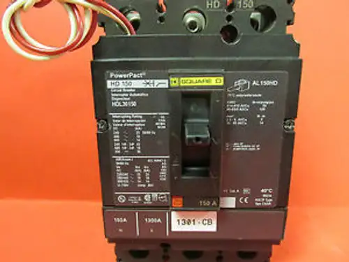 Square D Hd 150 150A 3P Circuit Breaker Cat Hdl36150 ... Vc-118