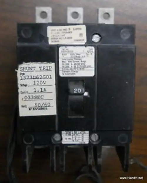 Bqch3B02000S01 Siemens Breaker 3P 20A 480 120V Shunt