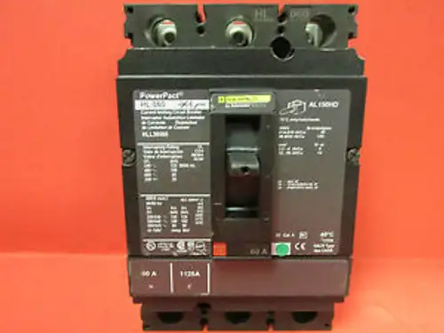 Square D 60 Amp 3 Pole Circuit Breaker Hll36060 ............. Vc-68