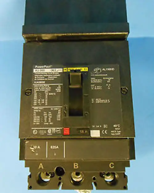 Square D Hj 060 Powerpact 50A 3P I-Line Circuit Breaker Hja36050 ..... Wb-112