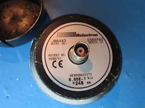 Molectron Jmax43 Sn 0355F99 Pyroelectric Probe Responsivity 8.65E-1Vj @ 248 Nm