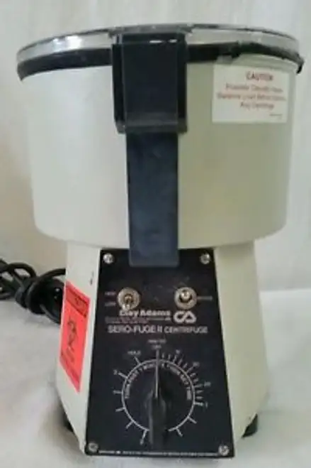 Clay Adams Sero-Fuge II Centrifuge 0541 Dual Speed Timer 2400-3400RPM+Rotor