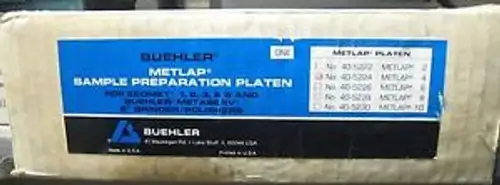 Buehler 8 Metlap Sample Preparation Platen 40-5224