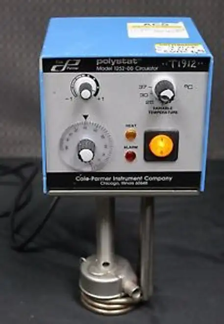 Cole Parmer Polystat Water Bath Heater Model 1252-00 Circulator Heats & Stirs