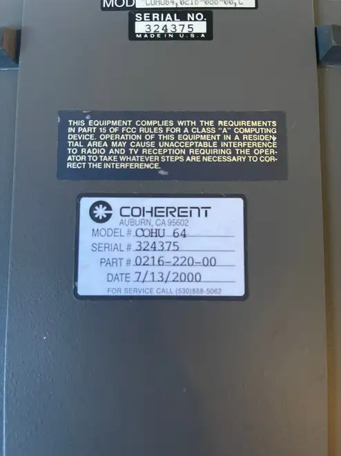 Profilatore di fascio laser coerente Modello COHU 64 0216-220-00