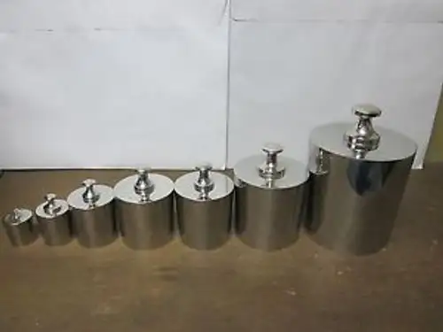 7 Weights 100G 200G 500G 1Kilo 2Kilo 5Kilo Stainless Steel